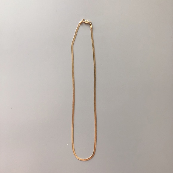 Like new 18k gold filled necklace 3mm Herringbone Necklace 18” like new - Picture 3 of 7